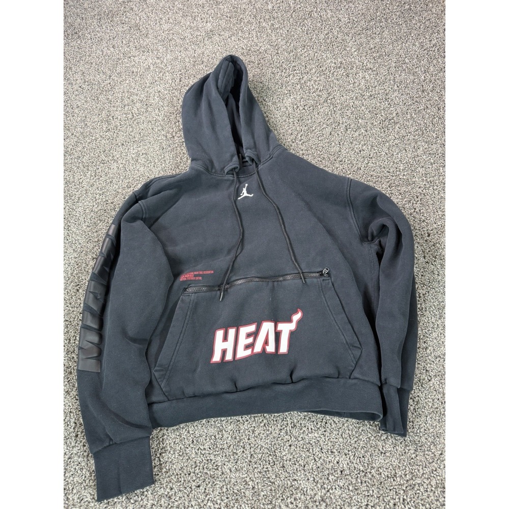Miami Heat Jordan Courtside Statement Edition Hoodie Men's Size Large Black